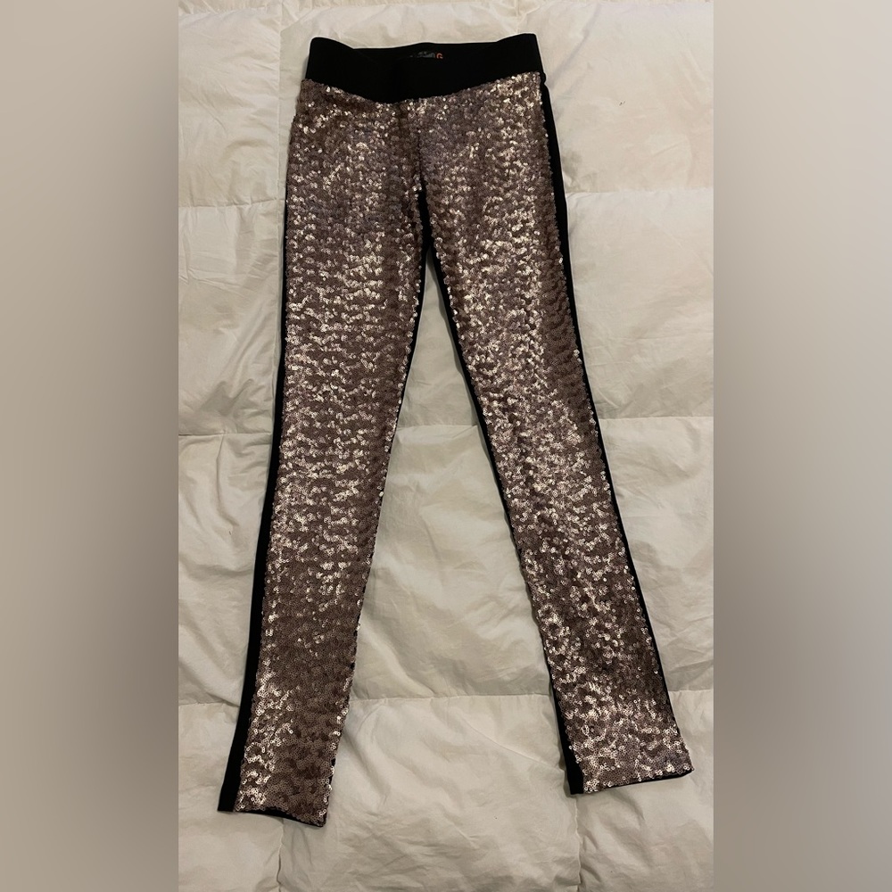 Guess gold sequin leggings size XS